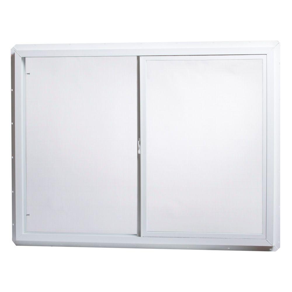 TAFCO WINDOWS 48 in. x 36 in. Utility LeftHand Sliding Vinyl Window