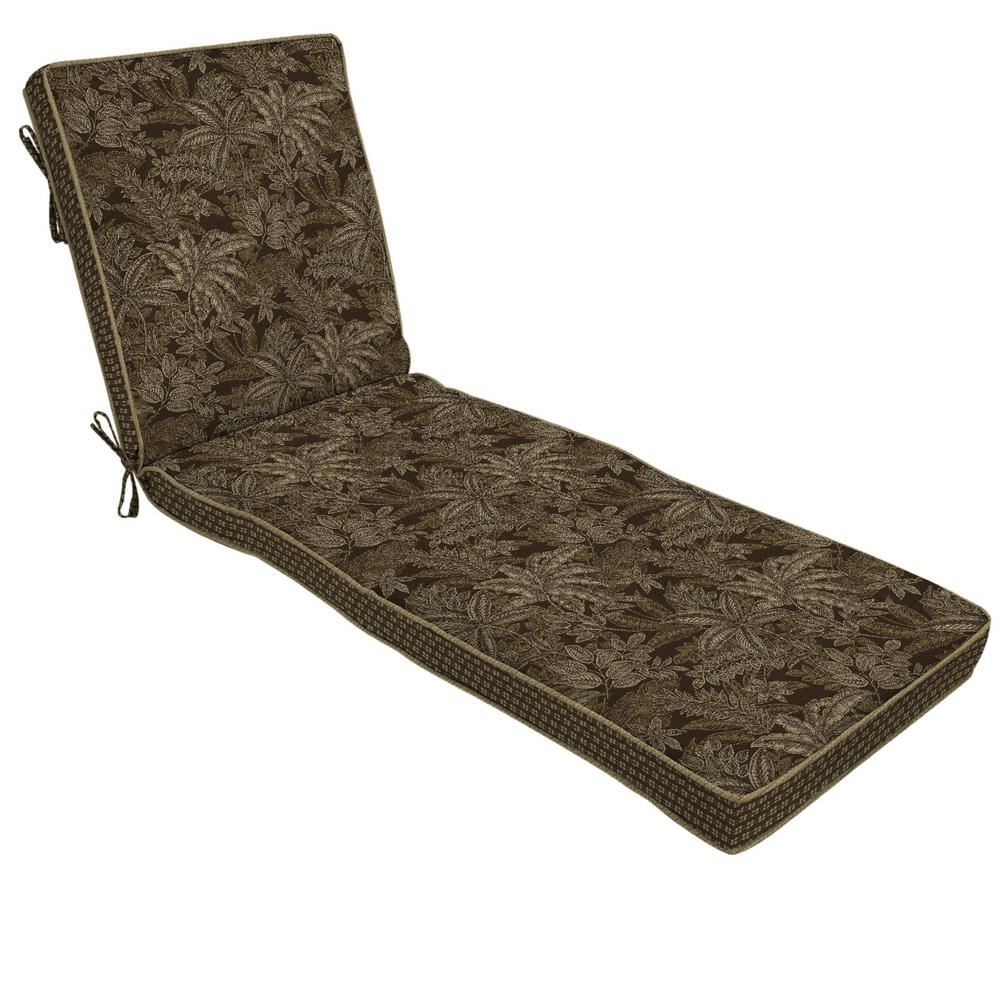 Hampton Bay Saddle RapidDry Deluxe Outdoor Chaise Lounge Cushion764901226800 The Home Depot