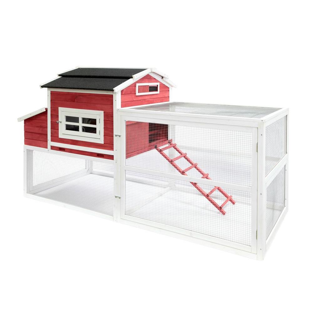 SummerHawk Ranch Extra Large Vintage Red Barn Chicken Coop35049 The