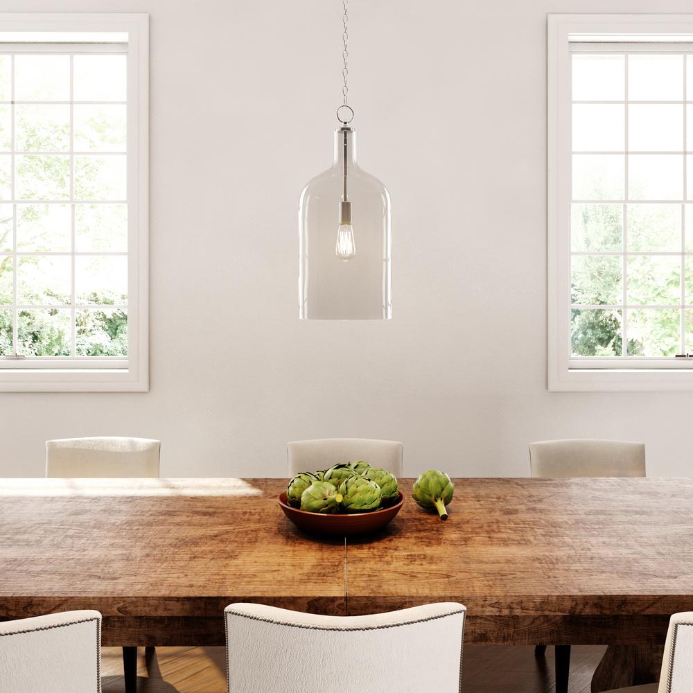 Kenroy Home Capri 1 Light Clear Gl Pendant 91830clr The Depot Kenroy Home Capri 1 Light Clear Gl Pendant 6