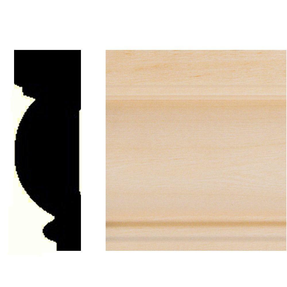 House Of Fara 7 8 In X 2 5 8 In X 8 Ft Basswood Casing Chair Rail Moulding 202 The Home Depot