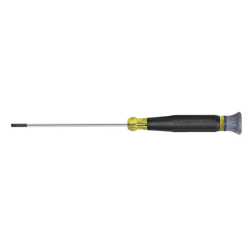 Klein Tools 1/8 in. Slotted Electronics Screwdriver with 4 in. Shank