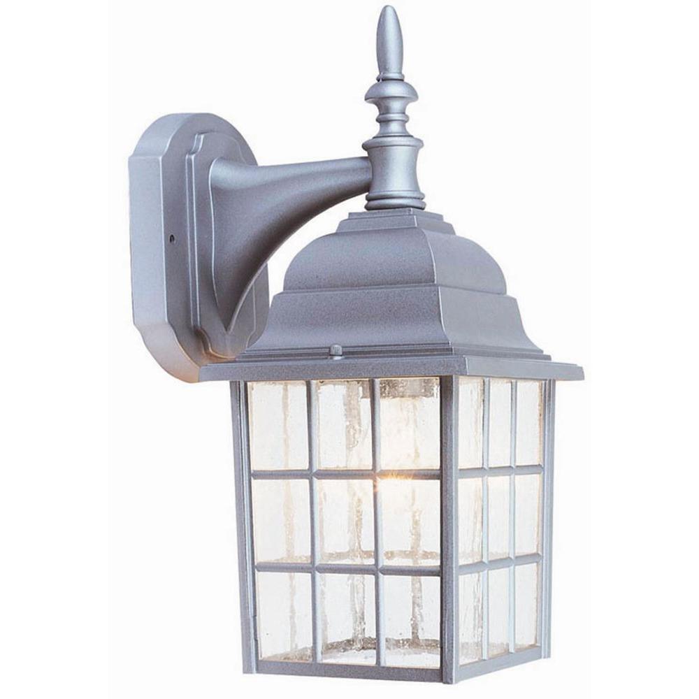Design House Earl Grey Sanded Aluminum Outdoor Wall Lantern Sconce