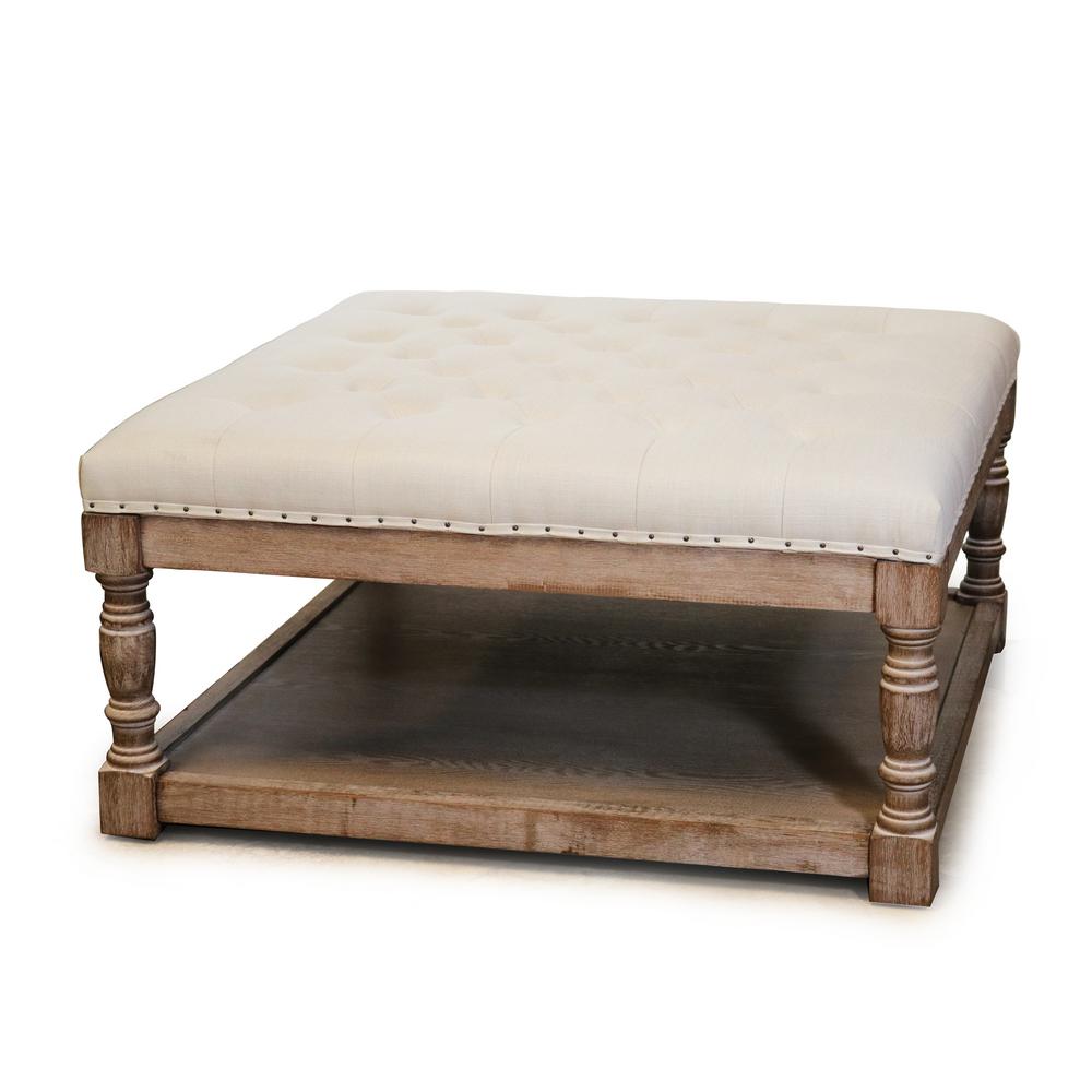 tufted ottoman bench with shoe storage