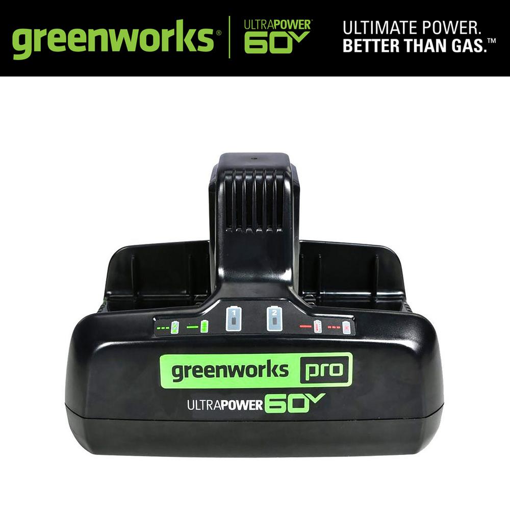 Greenworks PRO Dual Port 60Volt Super Charger60DPC10A The Home Depot