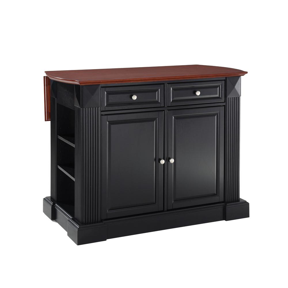 Homestyles Monarch Black And Oak Kitchen Island With Granite Top 5009 94 The Home Depot