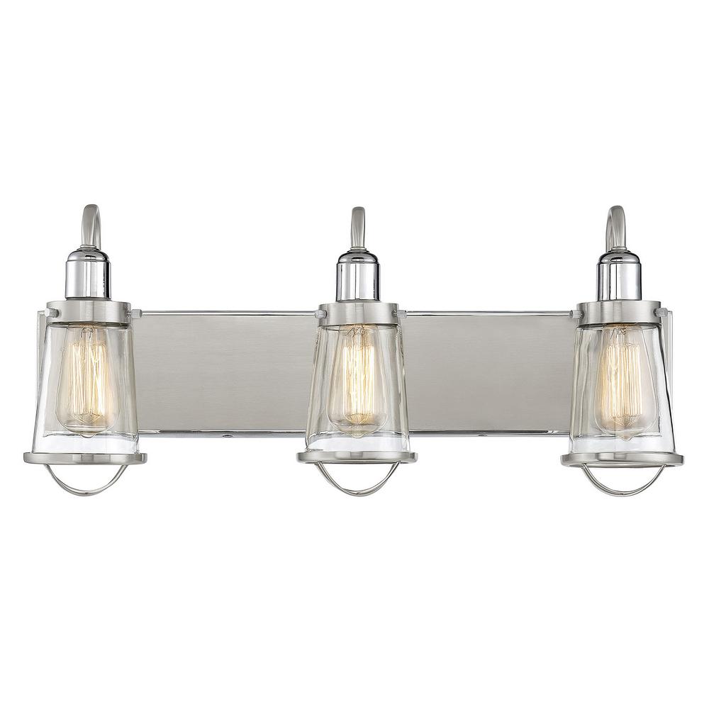 Filament Design 3-Light Satin Nickel with Polished Nickel ...