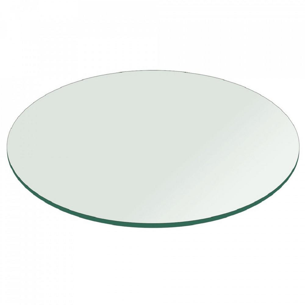 Fab Glass and Mirror Glass Table Top 24 in. Round 1/2 in. Thick Flat