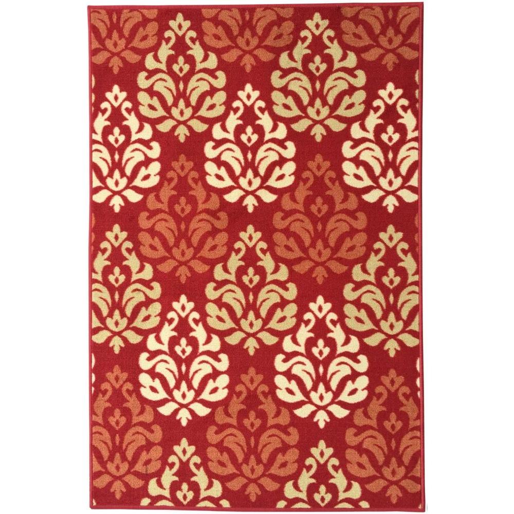 UPC 849928000057 product image for Contemporary Indoor/Outdoor Area Rug: Ottomanson Rugs Ottohome Collection Floral | upcitemdb.com