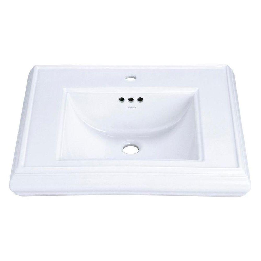 KOHLER Memoirs 51/4 in. Ceramic Pedestal Sink Basin in White with