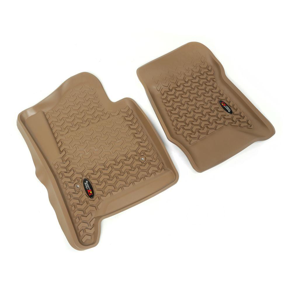 Rugged Ridge Floor Liners Tan 2Piece 20142016 GM Silverado/Sierra