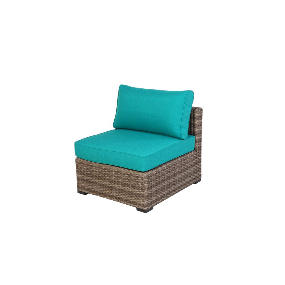 Hampton Bay Muirwood 2 Piece Aluminum Outdoor Patio Armless Chair