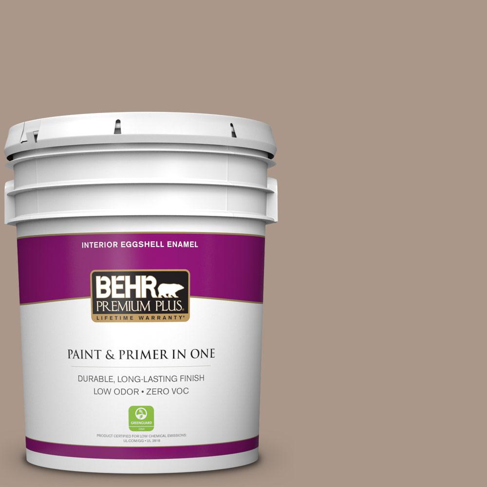 BEHR Premium Plus 5 Gal. #N230-4 Chic Taupe Eggshell Enamel Zero VOC ...