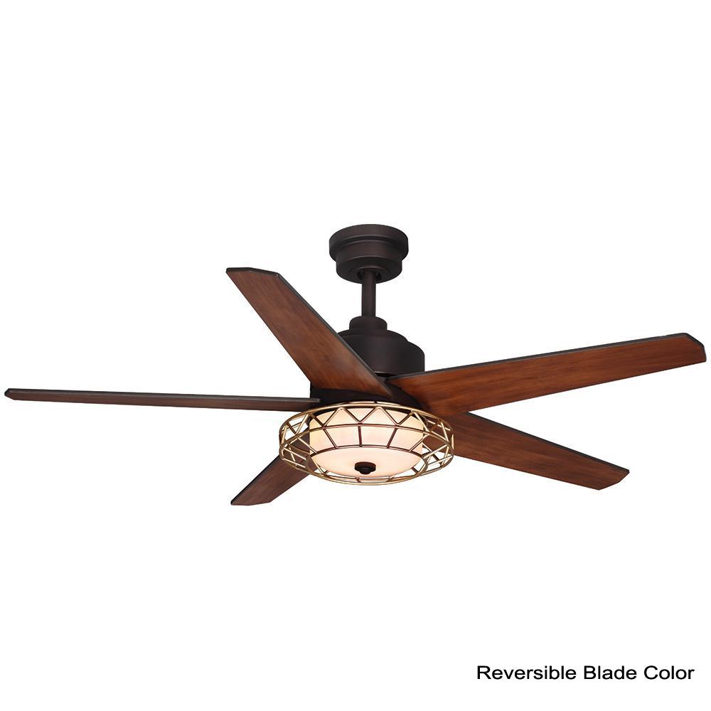 Marlowe Wet Location Bronze Cage Ceiling Fan Light Kit