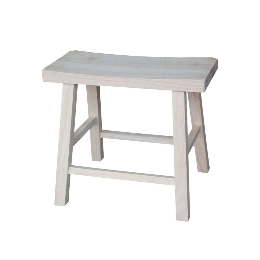 18 In Unfinished Wood Bar Stool