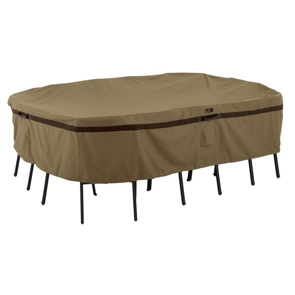 UPC 052963014150 product image for Classic Accessories Covers Hickory Large Rectangular/Oval Patio Table and Chair  | upcitemdb.com