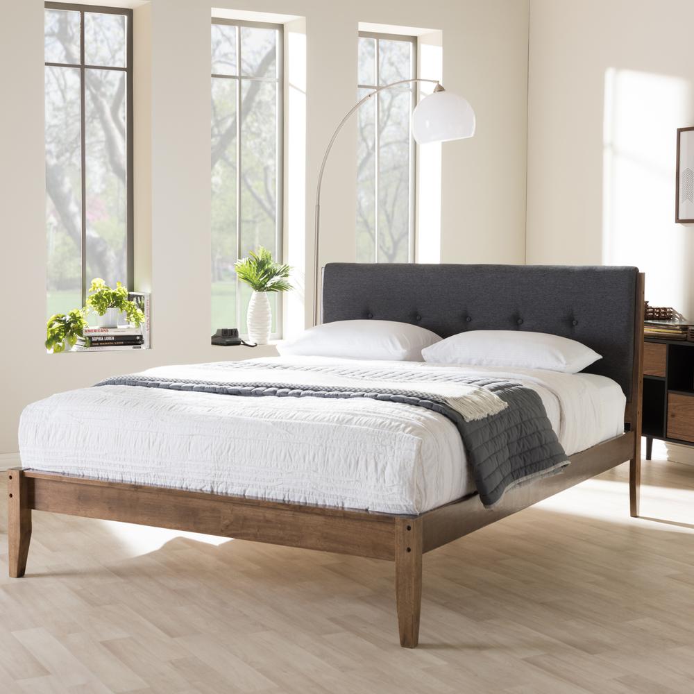Leyton Gray King Upholstered Bed