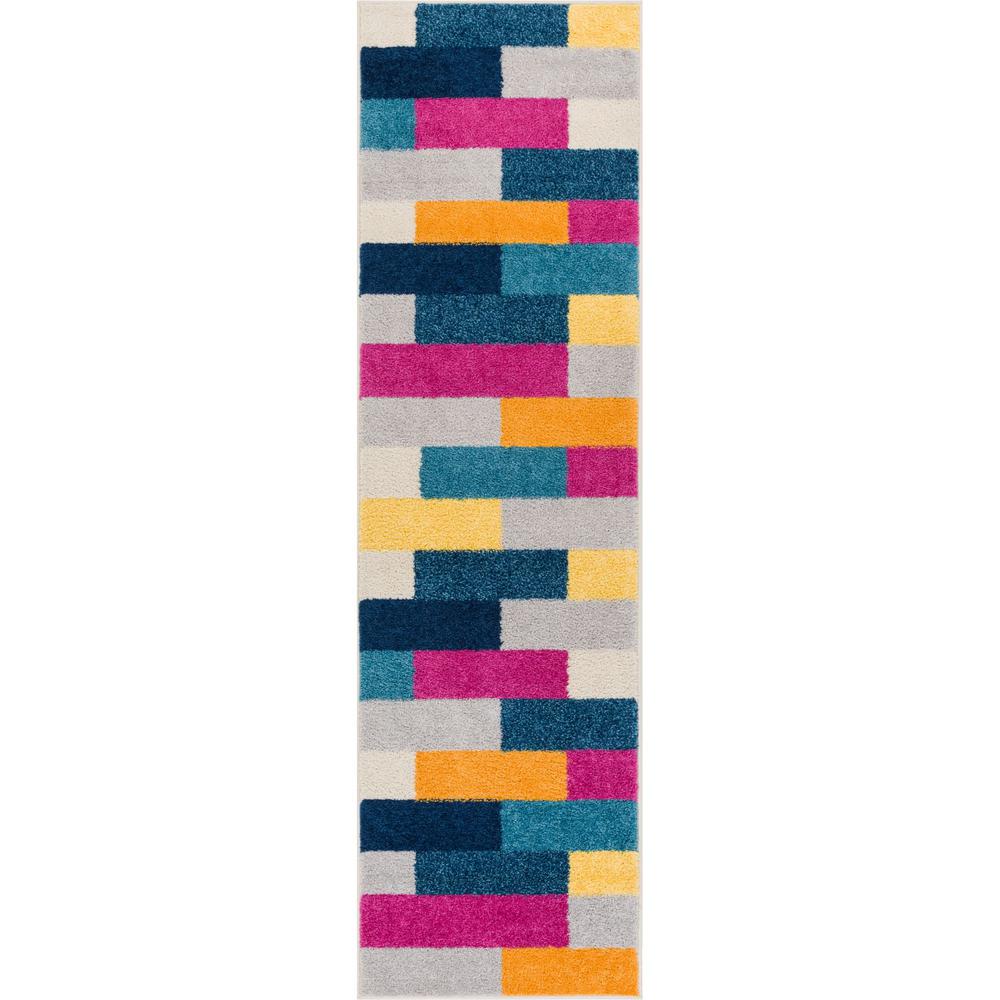 Well Woven Mystic Tribeca Multi 2 Ft X 7 Abstract Bold Color Abstract Bold Color Blocks Modern Runner Rug