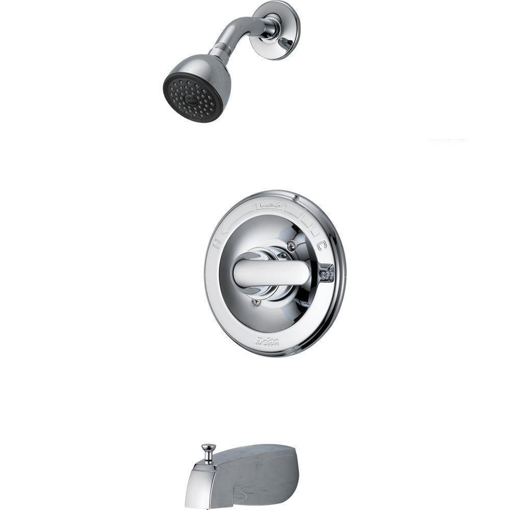 Delta Classic Single Handle 1 Spray Tub And Shower Faucet In Delta Classic Single Handle 1 Spray Tub