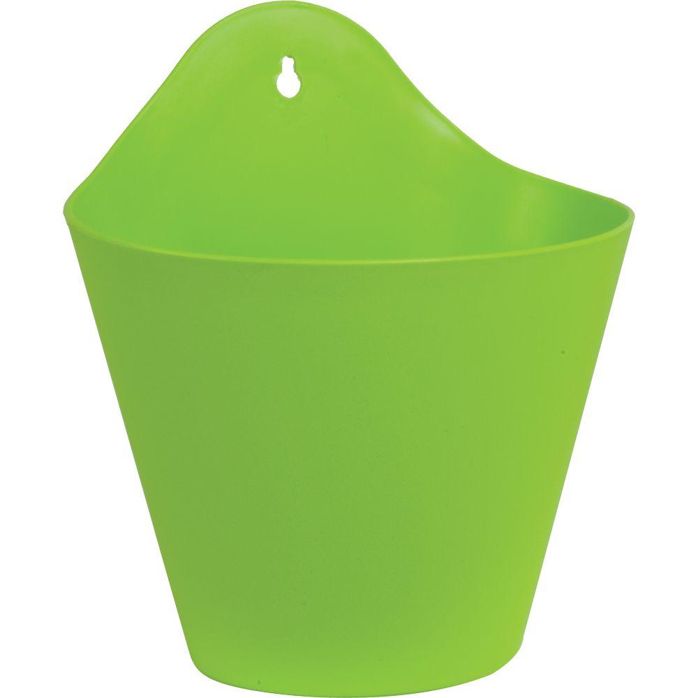 Vertical Garden Planters The Home Depot Green Plastic Wall Planter