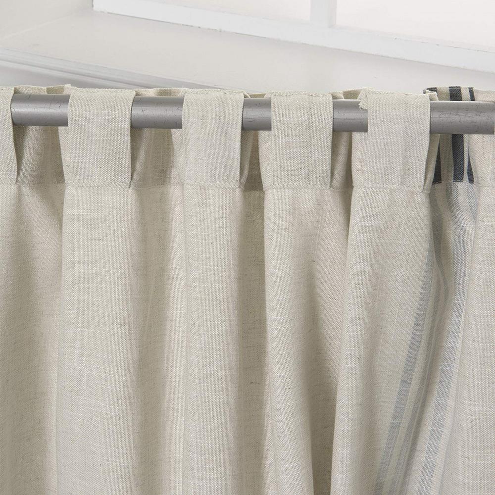 Best Home Fashion 84 In L Linen Blend Ivory Curtain Panels With