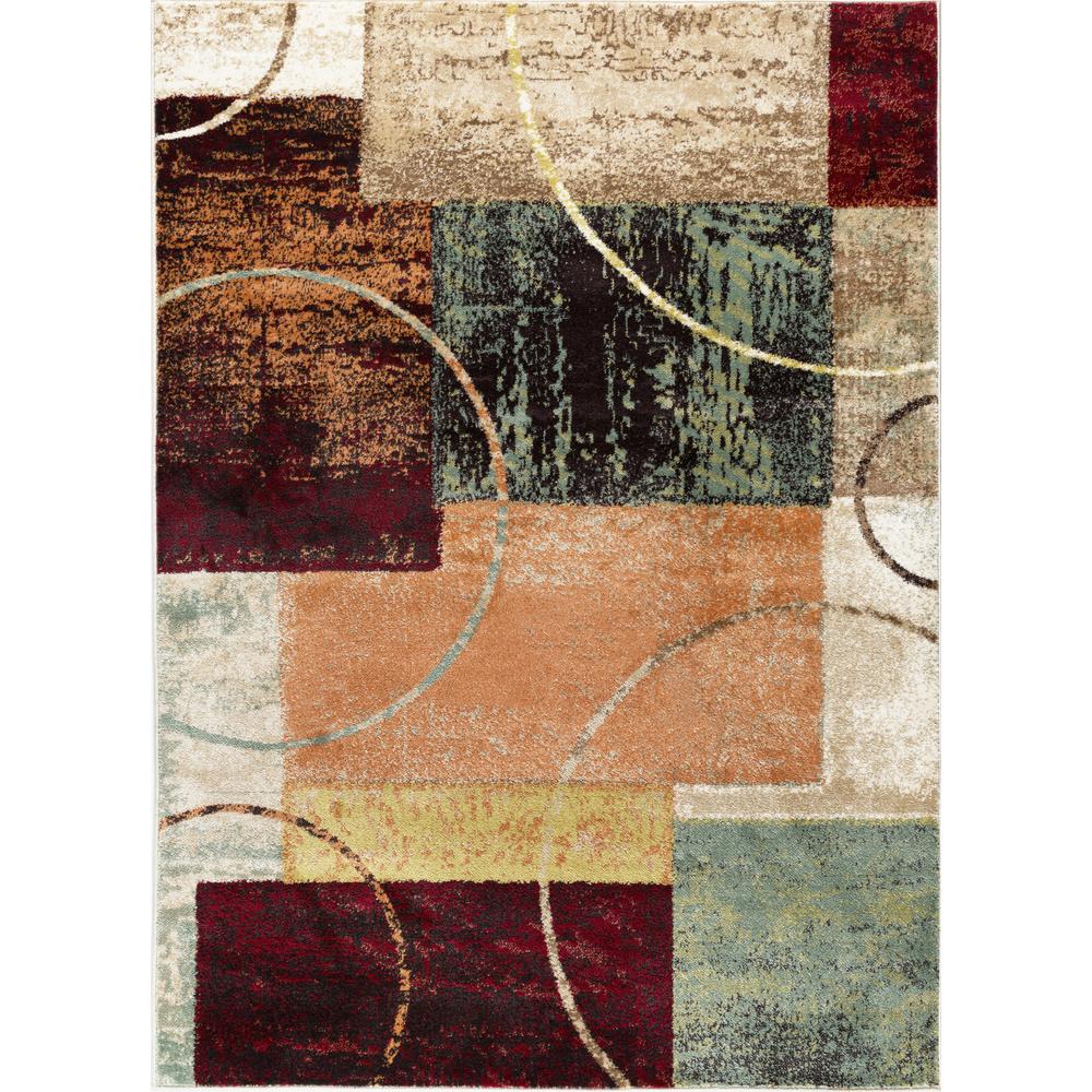 Tayse Rugs Deco Multi 5 Ft X 7 Contemporary Area Rug