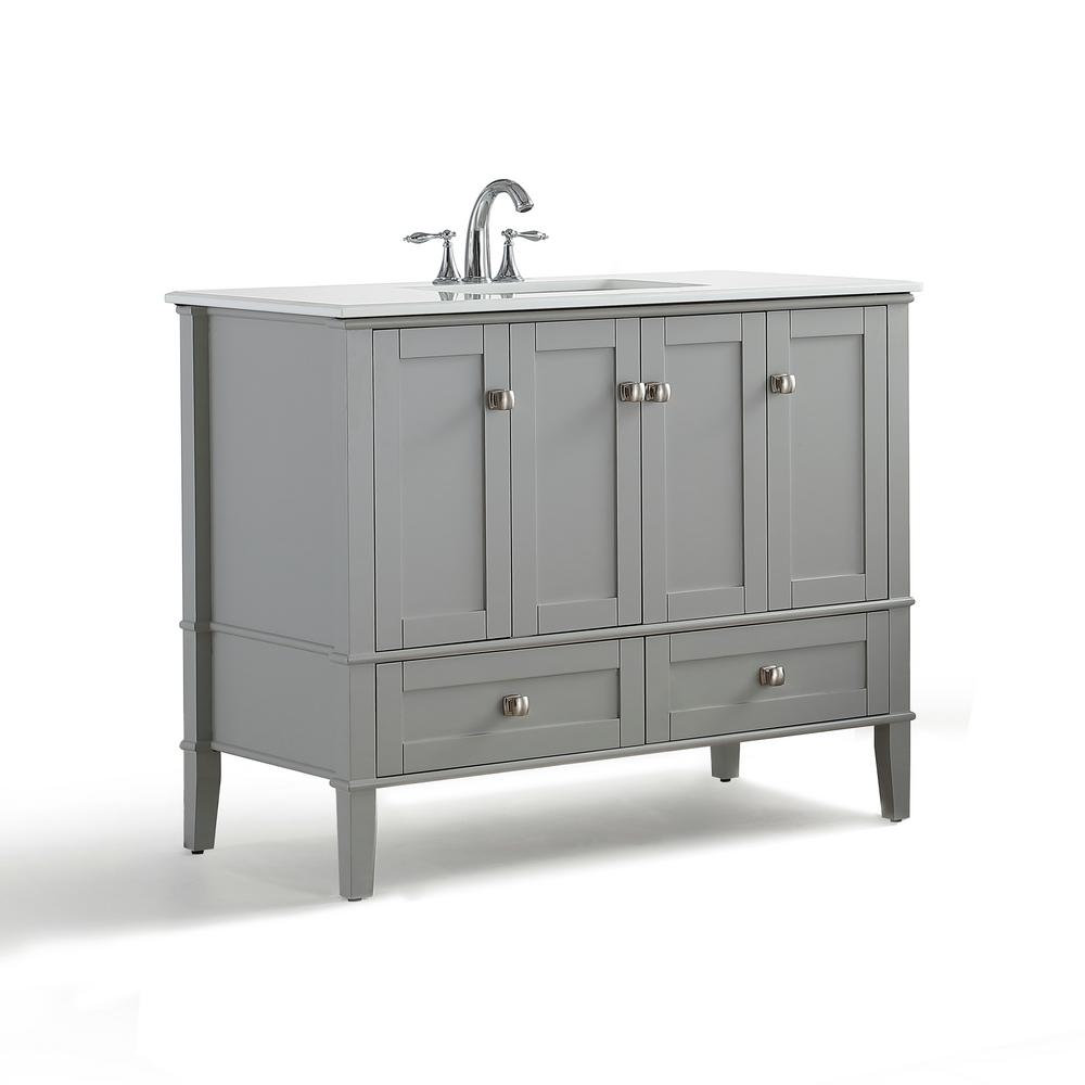 38-46 in. - vanities with tops - bathroom vanities - the home depot