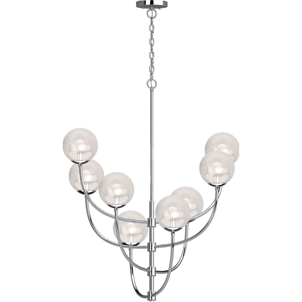Volume Lighting Emery 7Light Chrome Indoor Hanging Chandelier with