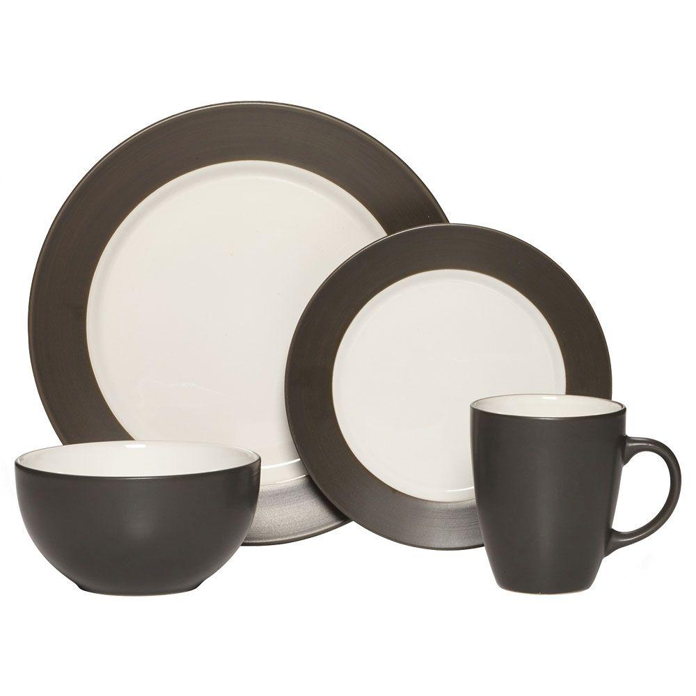 Pfaltzgraff 16-Piece Harmony Charcoal Dinnerware Set 5131069 - The Home ...