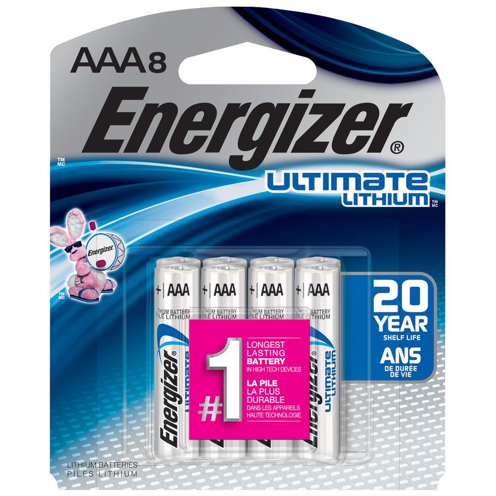Energizer Lithium AAA8 BatteryL92SBP8 The Home Depot