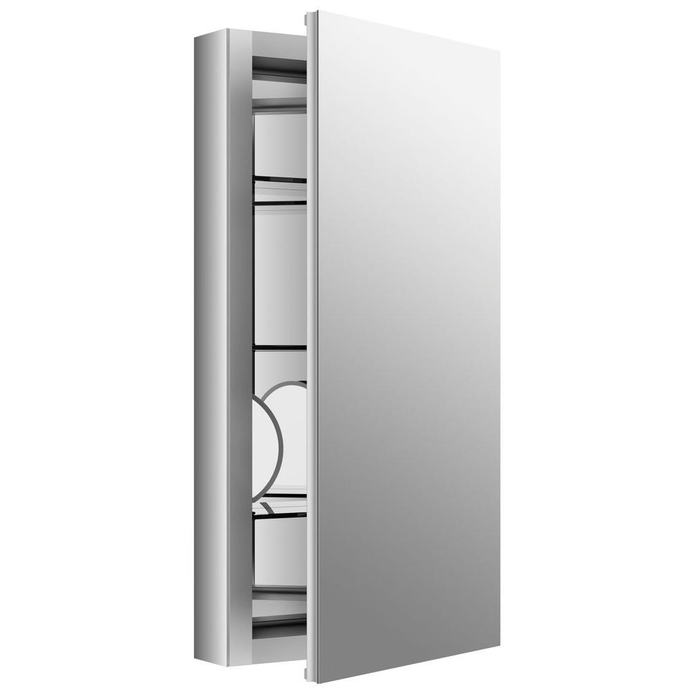 Kohler Verdera 15 In W X 30 In H Recessed Medicine Cabinet In Anodized Aluminum K 99001 Na The Home Depot