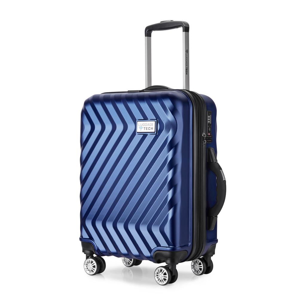 dark blue luggage