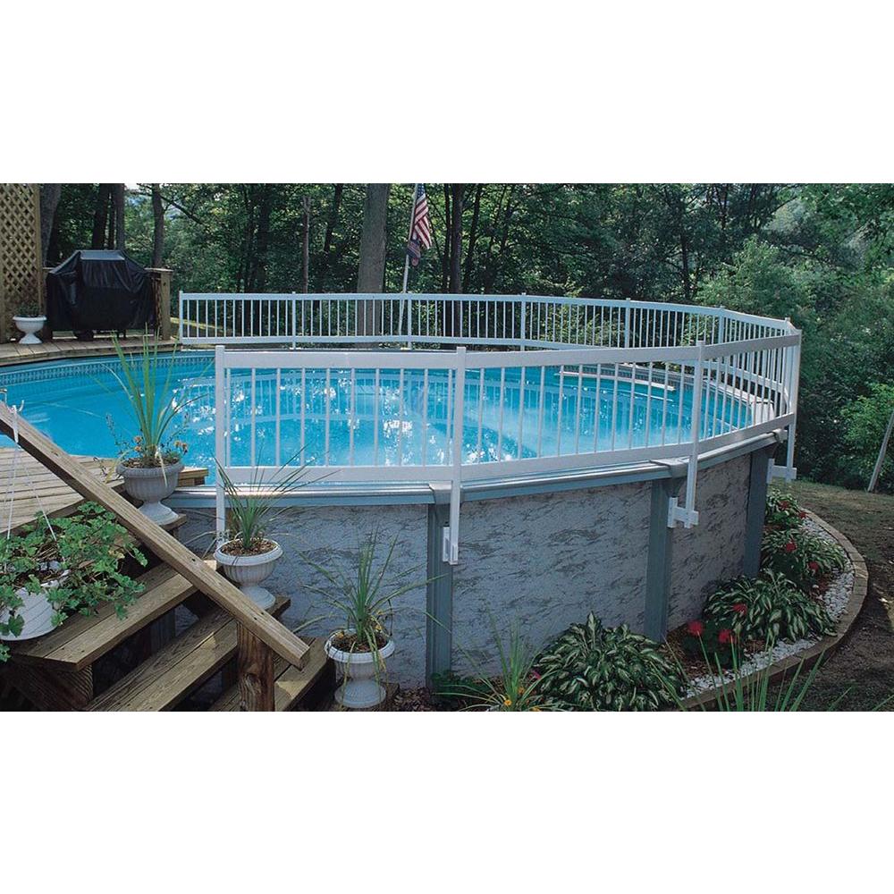 Gli Pool Products Above Ground Pool Fence Kit 8 Section Ne145 The Home Depot