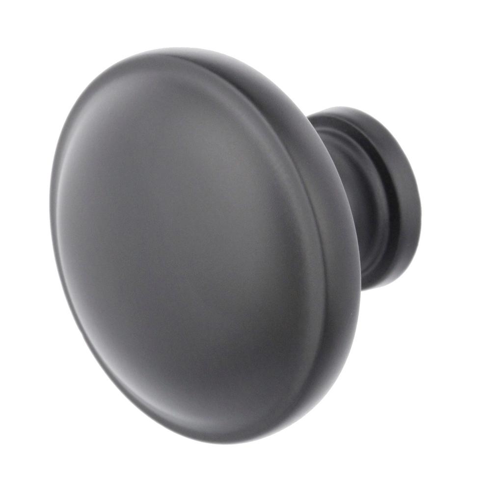 Everbilt Domed 11/4 in. Matte Black Classic Round Knob (10