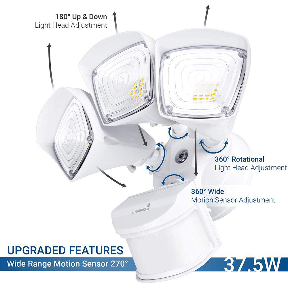 Hyperikon 3 Head Security 37 5 Watt 270 White Motion