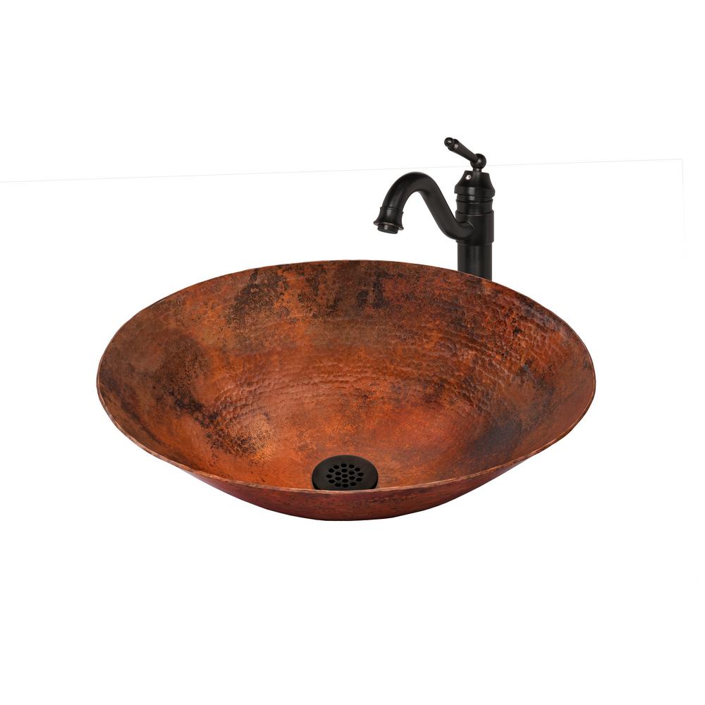 SINKOLOGY Lovelace Above Counter Handmade Pure Solid Copper Vessel Sink