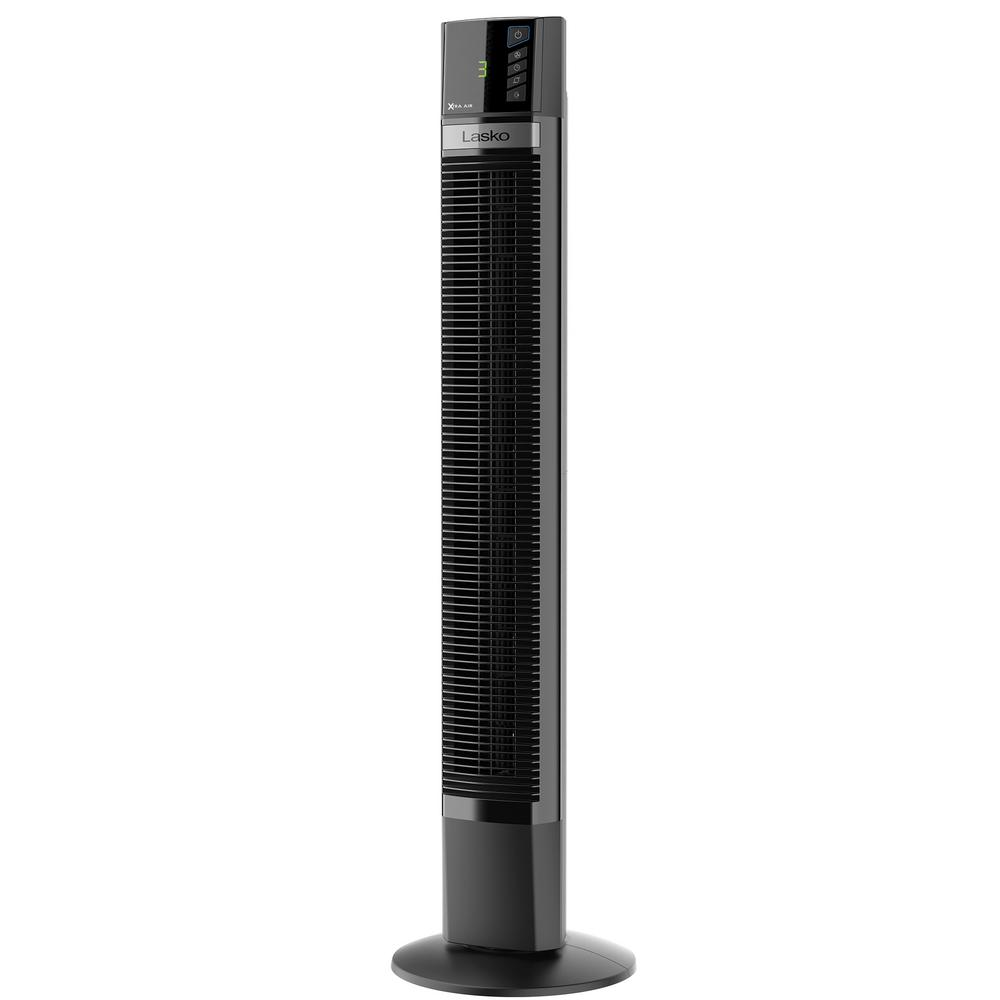 Lasko Xtra Air 48 in. Oscillating Tower Fan with Nighttime Setting and Remote Control, Black