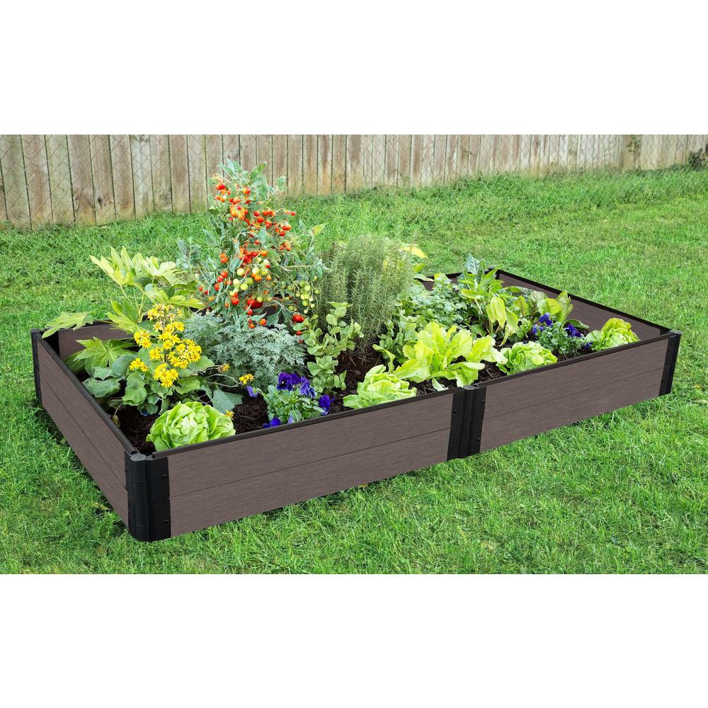 Frame It All One Inch Series 4 Ft X 8 11 In Weathered Wood Composite Raised Garden Bed 300001423 The Home Depot - Home Depot Garden Beds Raised Frame It All One Inch Series 4 Ft X 8 11 In Weathered Wood Composite Raised Garden Bed 300001423 The Home Depot - Home Depot Garden Beds Raised