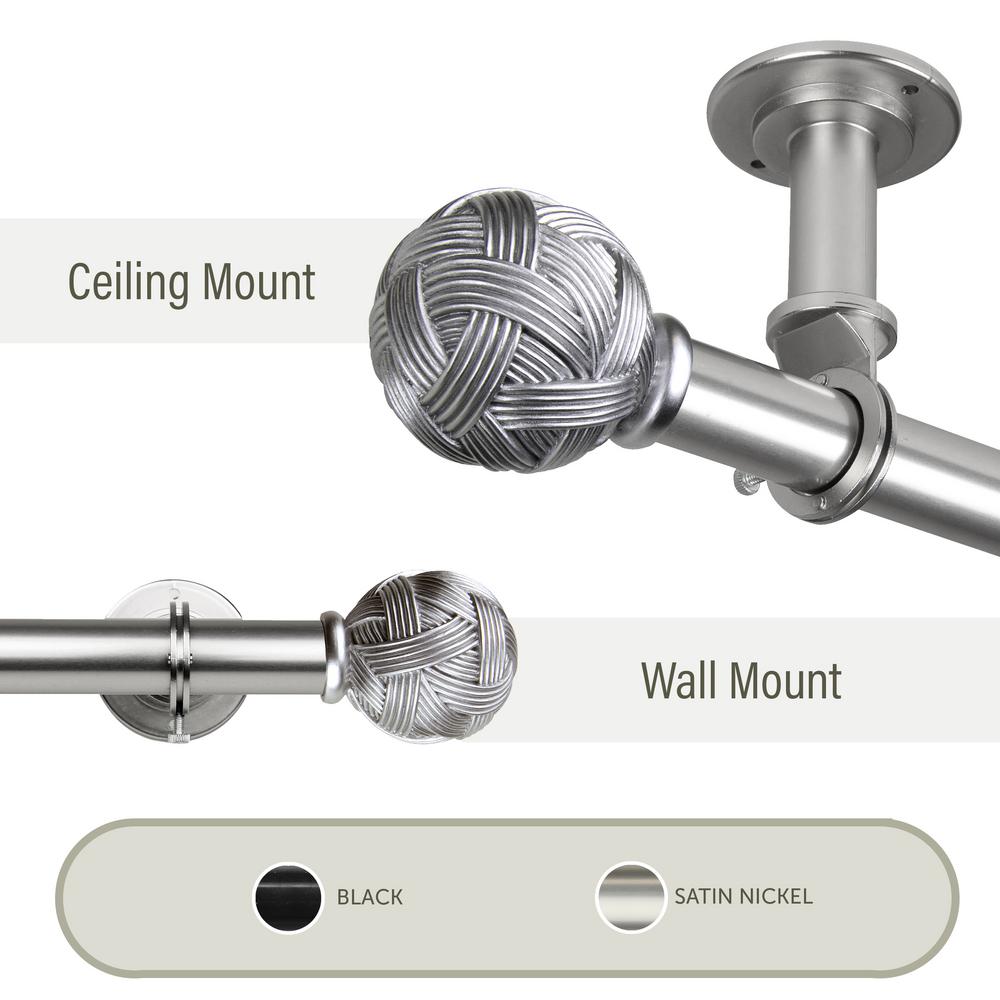 Ceiling Mount Curtain Rods Window Treatments The Home Depot