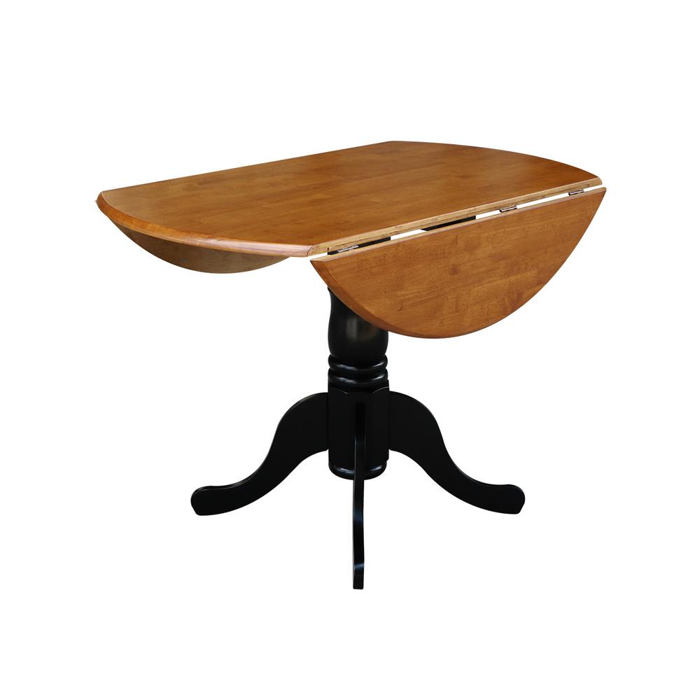 Black And Cherry Solid Wood Dropleaf Dining Table Black And Cherry Solid Wood Dropleaf Dining Table