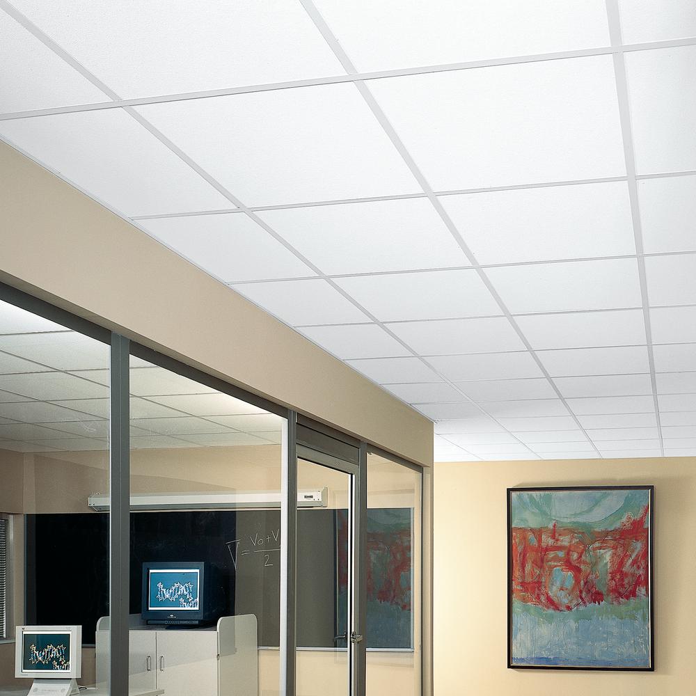 Armstrong Ceilings Yuma White 2 Ft X 2 Ft Lay In Ceiling Panel Case Of 16