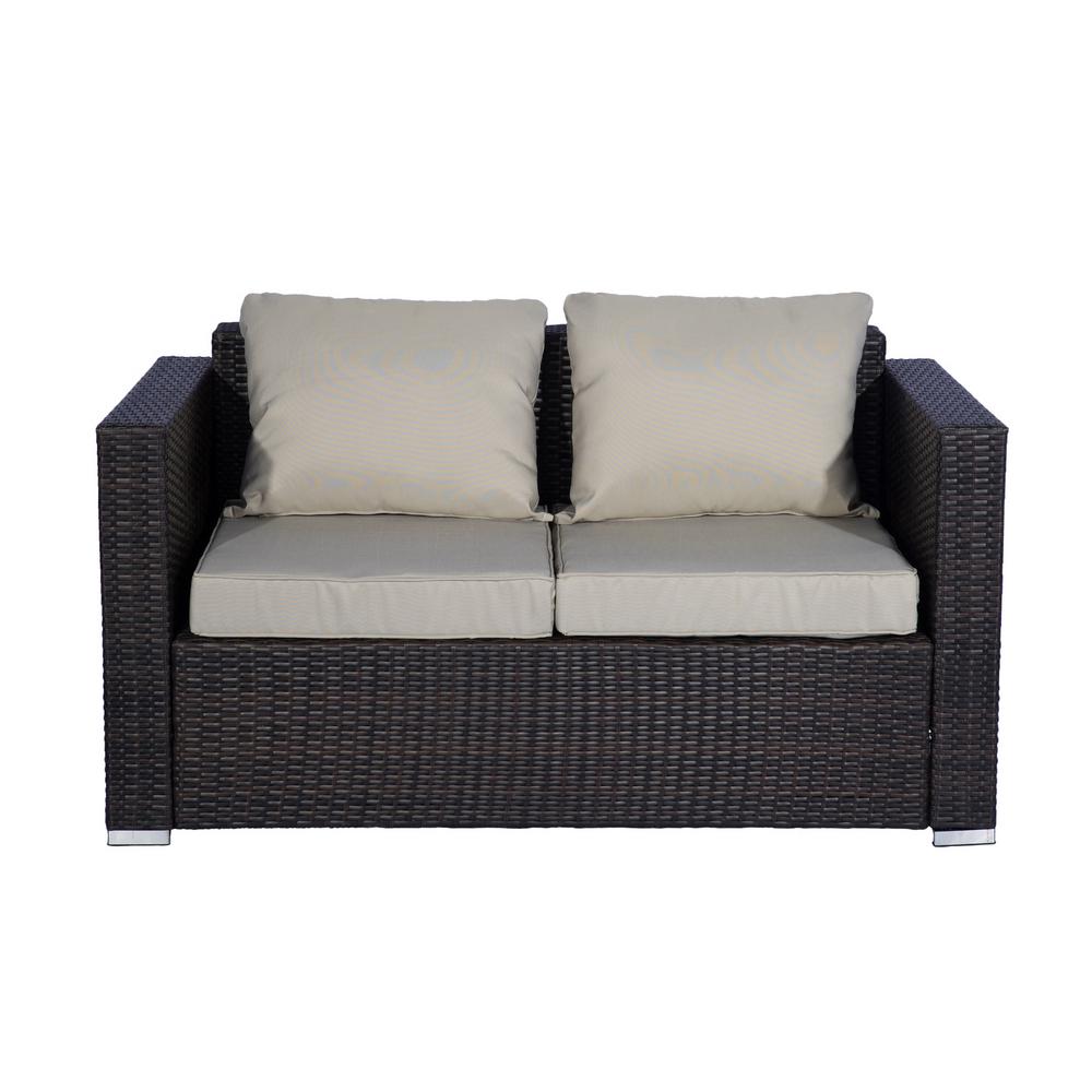 Westin Outdoor Kaison 6 Piece Modern Sectional Wicker Patio