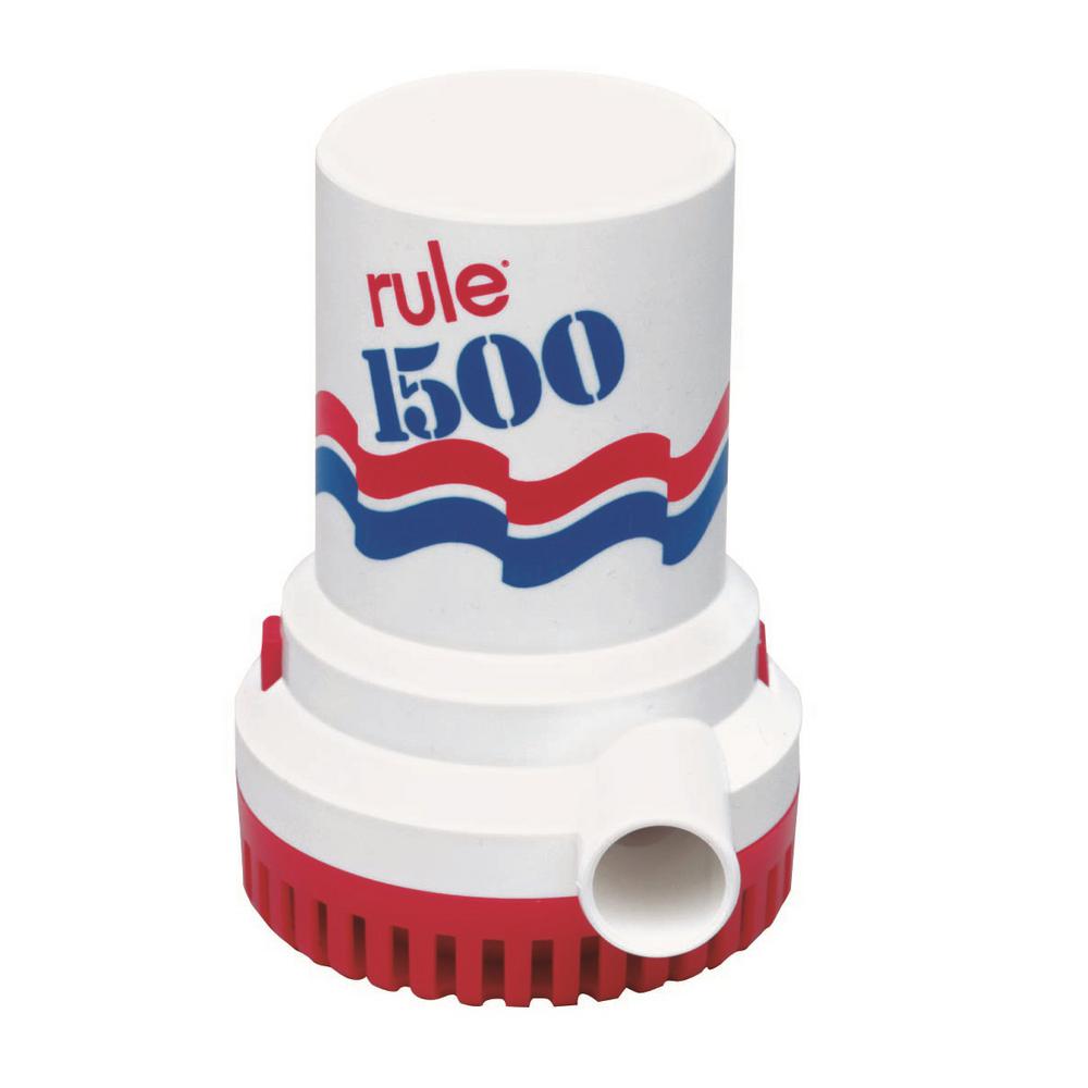 Rule 0.07 HP Submersible 12-Volt Manual Bilge Pump by Rule