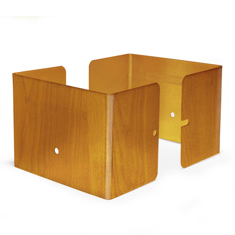Fence Armor 4 in. L x 4 in. W x 1/4 ft. H Redwood Fence Post Guard for