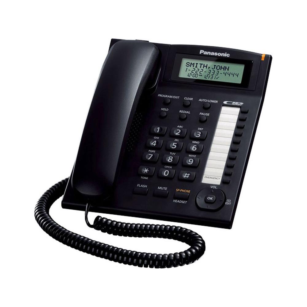 Panasonic Corded Phone with Caller ID and Speakerphone- Black-KX-TS880B