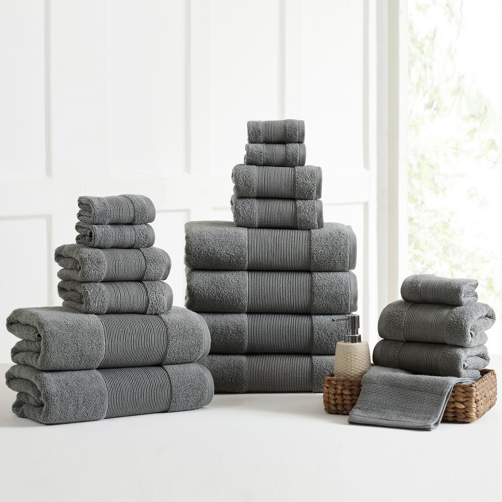 MODERN THREADS Air Cloud 18Piece Navy Towel Set5ACT18PENVYST The