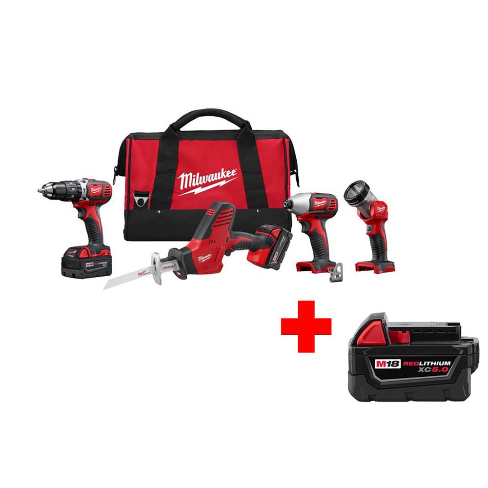 Milwaukee M18 18Volt LithiumIon Cordless Hammer Drill/Impact/Sawzall