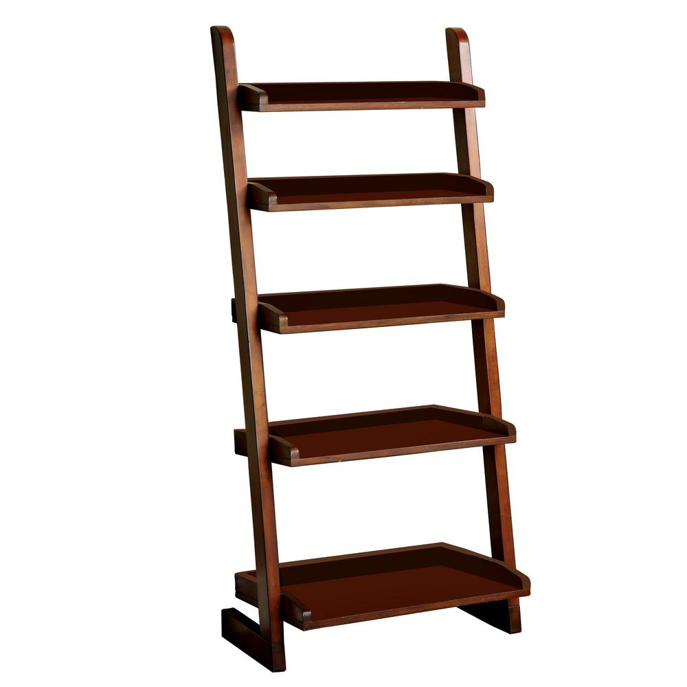Lugo Antique Oak Ladder BookcaseCMAC293 The Home Depot