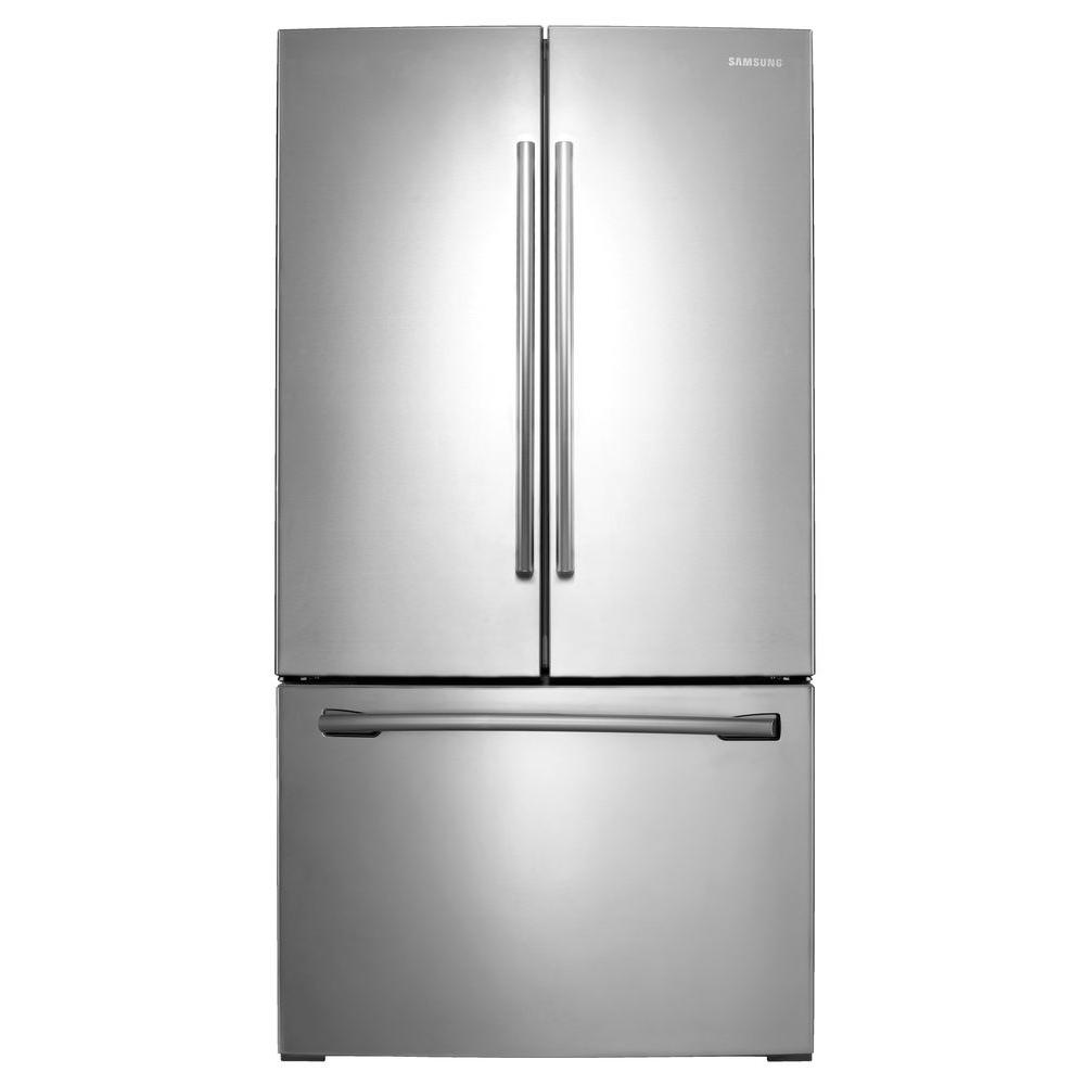 Samsung 25.5 cu. ft. French Door Refrigerator with Internal Water Dispenser in Stainless Steel, Silver was $1884.0 now $1248.0 (34.0% off)