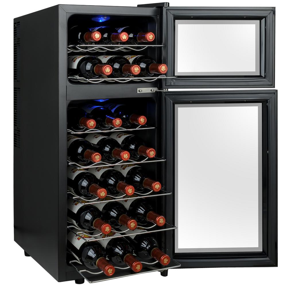 AKDY 15 in. 30-Bottle Built-in Compressor Wine Cooler-HD-WC0033 ...